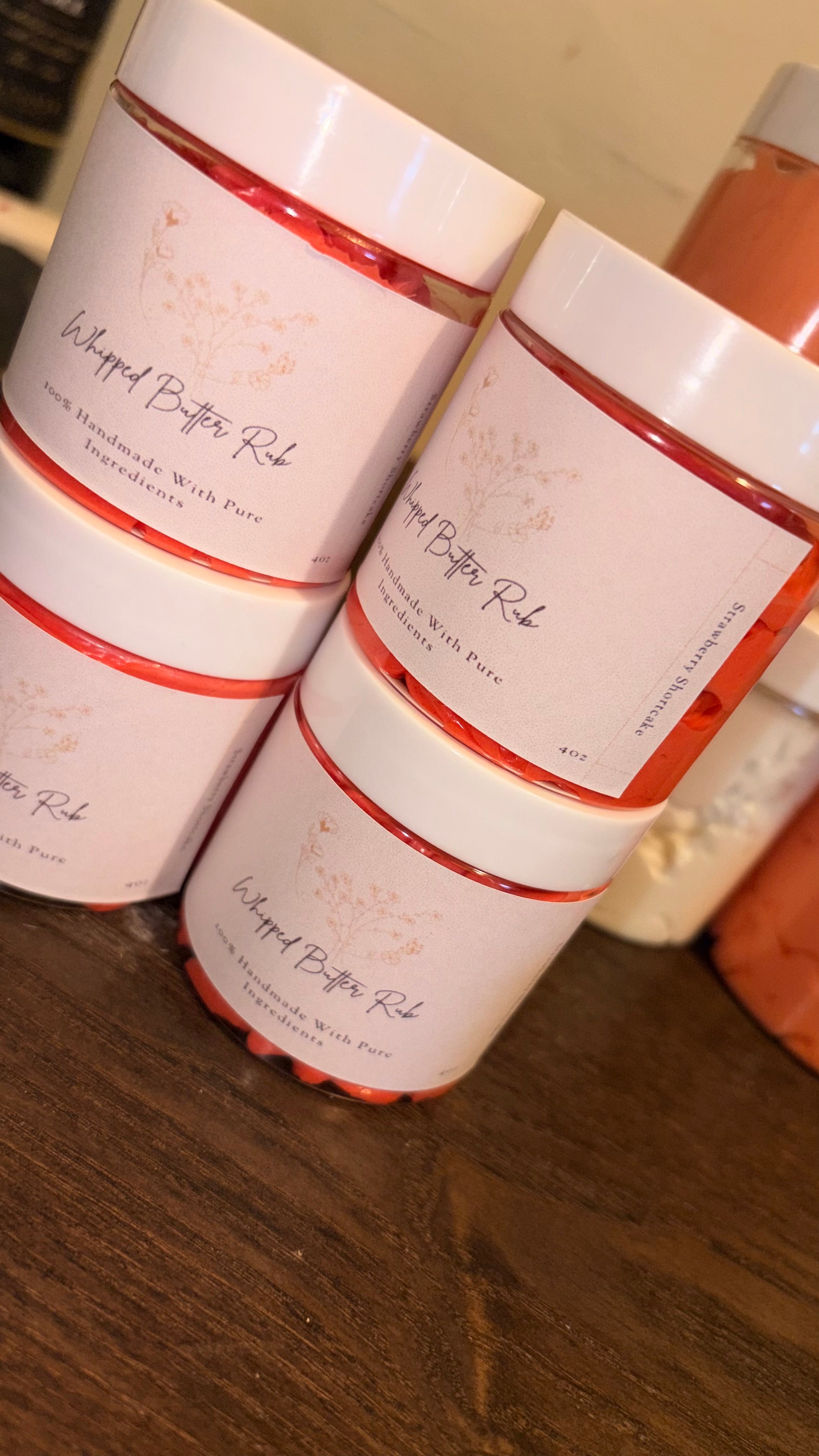 Strawberry Shortcake Whipped Butter Rub